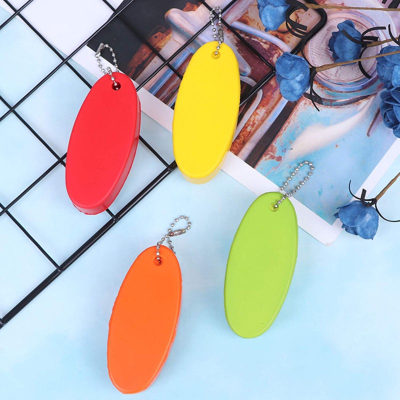 LOCOLO 8PCS Foam Floating Keychains for Boat Keys Bright Color Boating Keychains Oval Shaped Float Keychain Rings Pendant for Surfing Fishing Sailing Outdoor Sports 4 Colors - Image 4